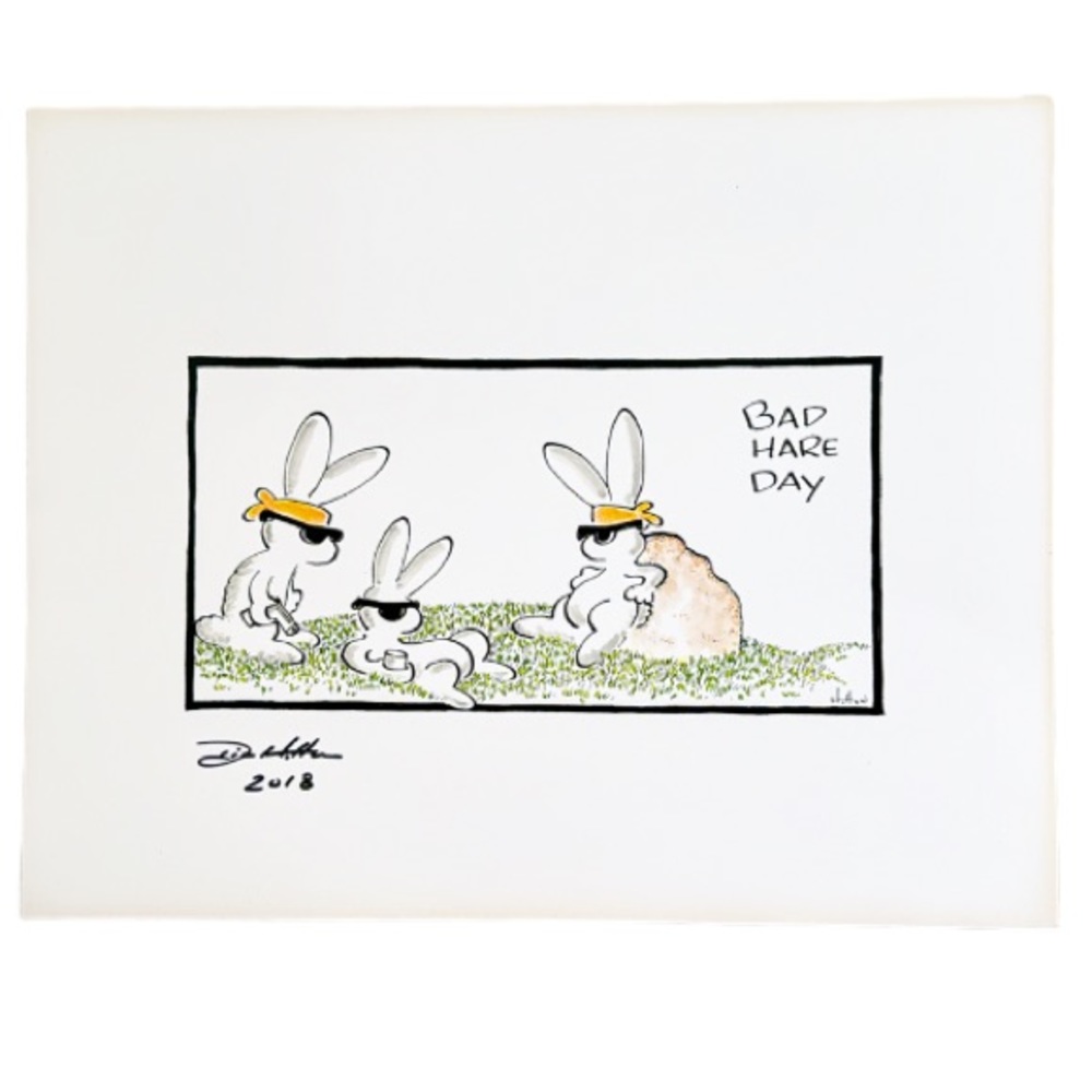 Rick Hotton Bad Hare Day original artwork 8x10” print